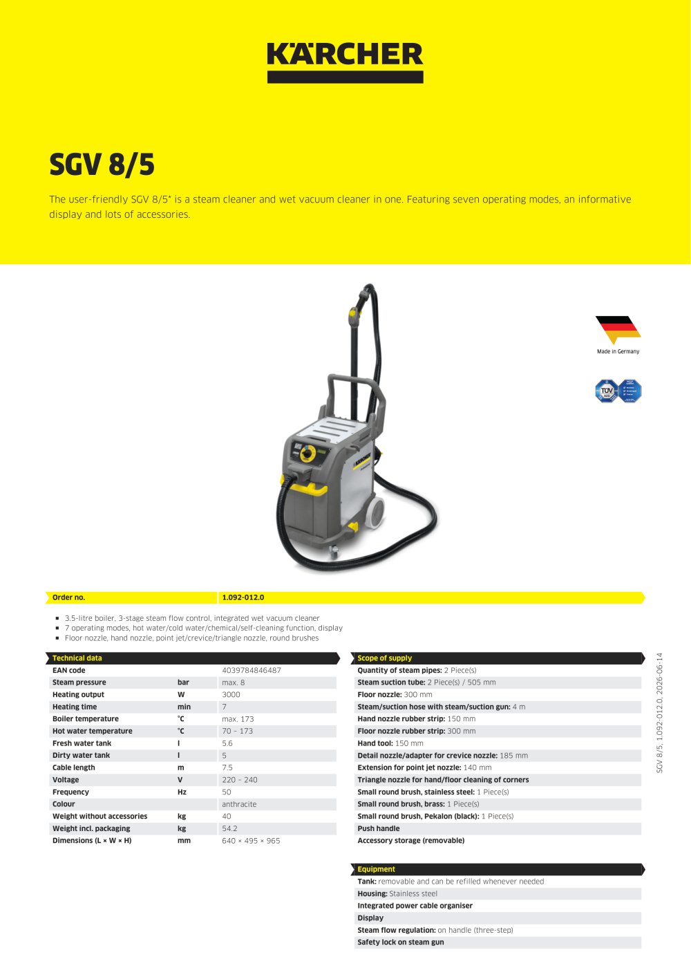 SGV 8/5 - KARCHER