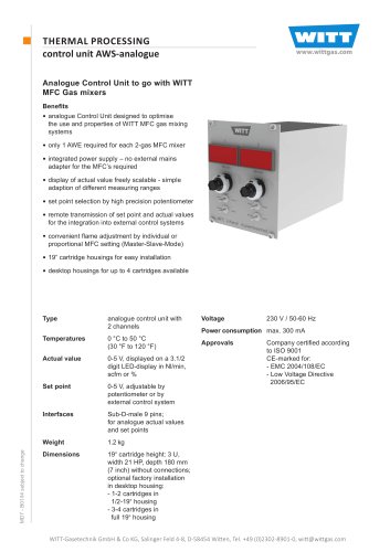 Control Unit AWS-analogue