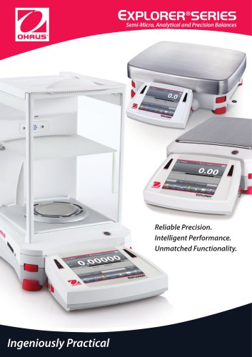 EXPLORER®SERIES Semi-Micro, Analytical and Precision Balances