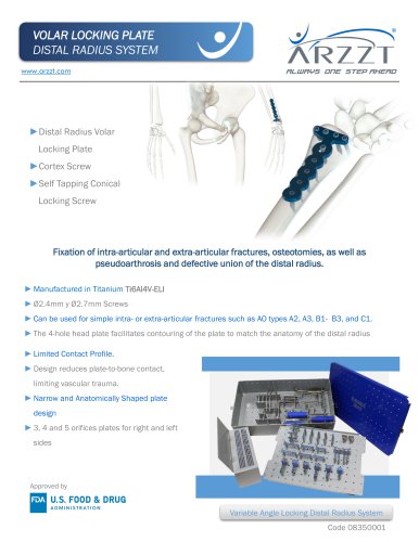 VOLAR LOCKING PLATE DISTAL RADIUS SYSTEM