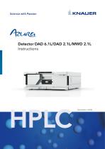 Detector DAD 6.1L/DAD 2.1L/MWD 2.1L Instructions