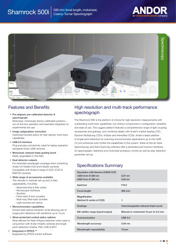 Shamrock 500 Spectrograph