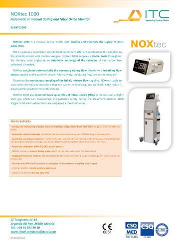 Automatic / manual dosing and Nitric Oxide monitor