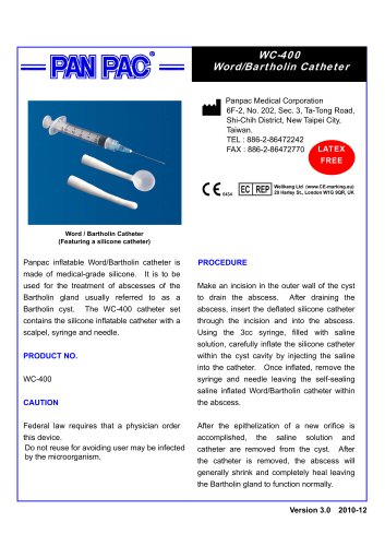 Word/Bartholin Catheter