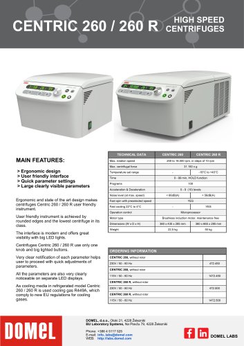 Centric 260 / Centric 260 R