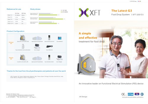 XFT-2001D G3 Foot Drop System FES Physical Therapy Device For Stroke Rehabilitation