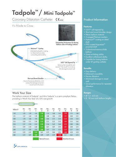 PTCA catheter Tadpole™