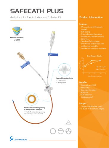 SAFECATH PLUS Antimicrobial Central Venous Catheter Kit