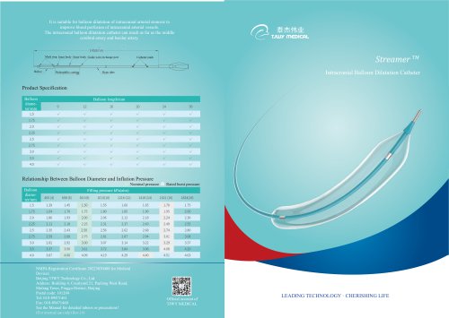 Streamer™ Intracranial Balloon Dilatation Catheter