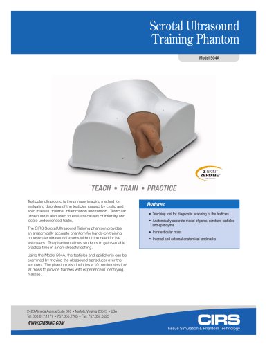 Scrotal Ultrasound Training Phantom
