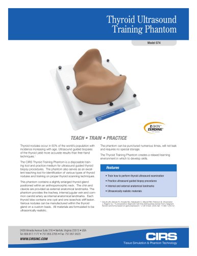 Thyroid Ultrasound Training Phantom