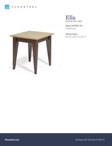 Ella: SQUARE END TABLE | 20"W x 20"D x 24"H