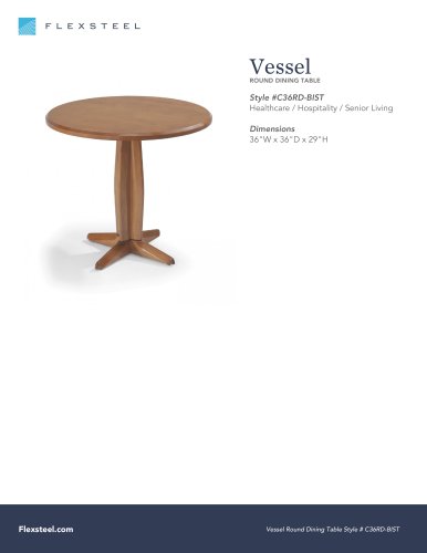 Vessel: ROUND DINING TABLE | 36"W x 36"D x 29"H