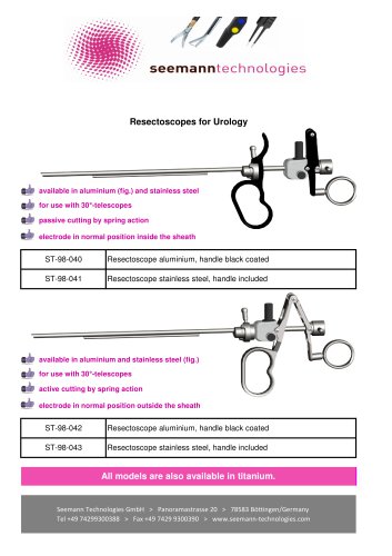 Resectoscopes for Urology