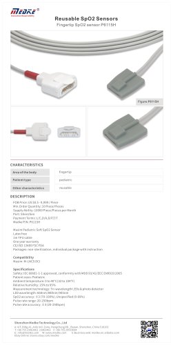 Medke soft-tip spO2 sensor P6115H Compatible with Masimo