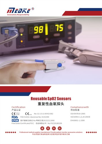 Reusable SpO2 Sensors-Compatible Biolight