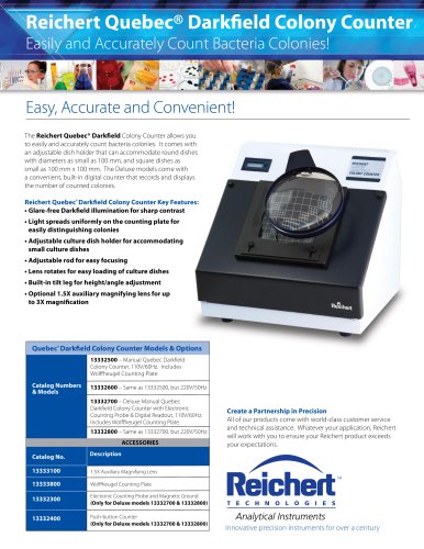 Quebec® Darkfield Colony Counter Brochure