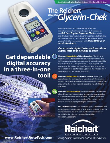 The Reichert Digital Glycerin-Chek® Brochure