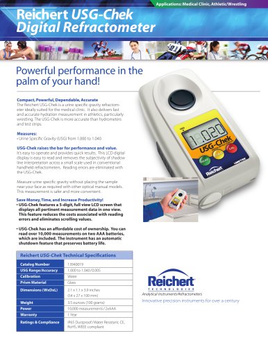 The Reichert Digital USG-Chek Brochure