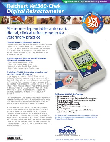 The Reichert Digital Vet360-Chek Brochure