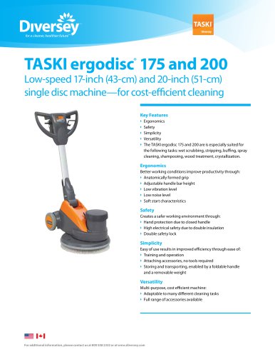 TASKI ergodisc® 175 and 200