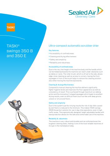 TASKI® swingo 350 B and 350 E