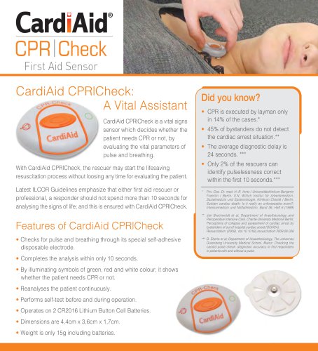 CardiAid CPR|Check Brochure Old